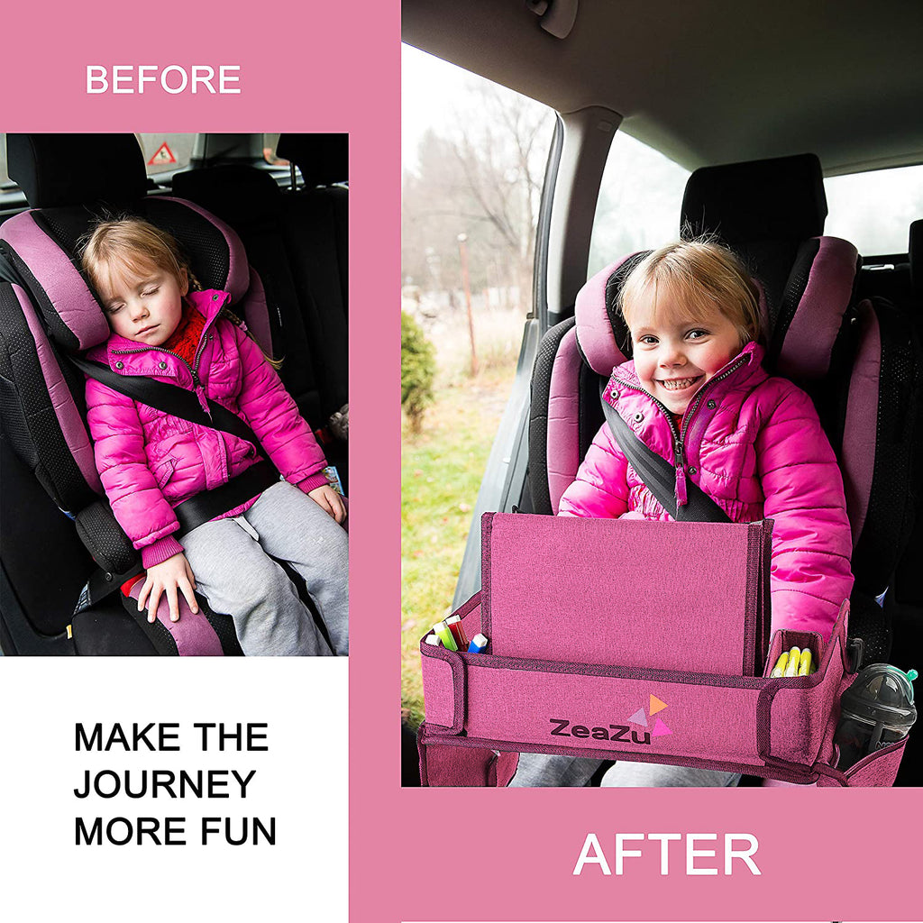 ZeaZu Kids Foldable Storage Organizer Desk 2021 Travel Tray Bag Pink  ZeaZu Kids